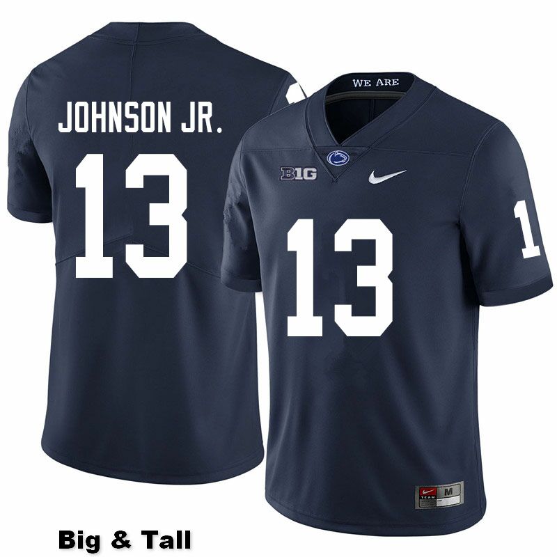 NCAA Nike Men's Penn State Nittany Lions Michael Johnson Jr. #13 College Football Authentic Big & Tall Navy Stitched Jersey TOB3298AN